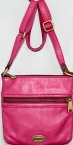 Pink Pebbled Fossil Explorer Crossbody - Leather